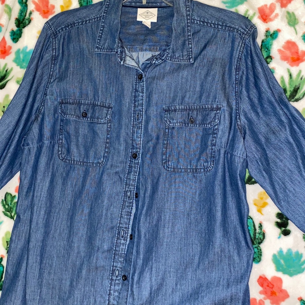 Denim button down long sleeve